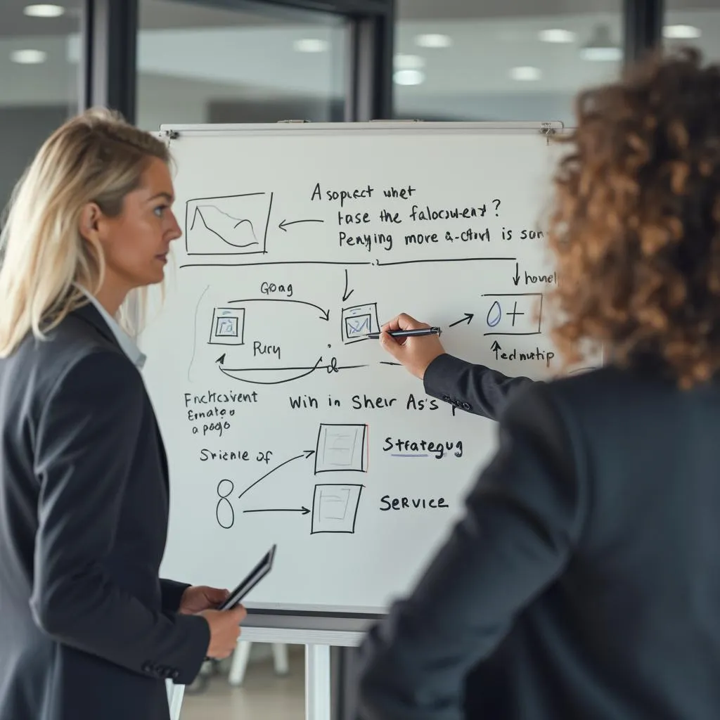 Consultant expliquant une stratégie
